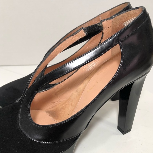 ROBERT CLERGERIE Black Leather | Suede Platforms 6 - Picture 4 of 16